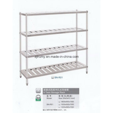 Estante de almacenamiento de cocina de acero inoxidable de primera calidad